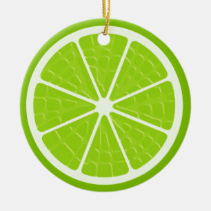 Adorno De Cerámica Pieza De Fruta Estilizada Con Lime