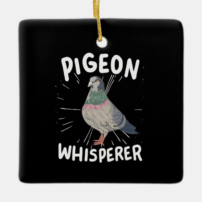 Adorno De Cerámica Pigeon - Pigeon Whisper (Anverso)