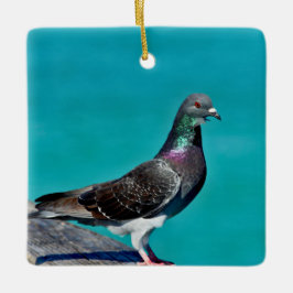 Adorno De Cerámica Pigeon With A View