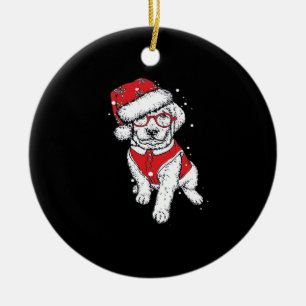 Adorno De Cerámica Pijama Divertido de Navidad para Perros Regalo par