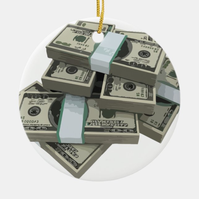 Adorno De Cerámica Pilas del dinero (Frente)