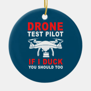 Adorno De Cerámica Piloto de prueba de drones