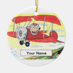 Adorno De Cerámica Piloto - Hombre