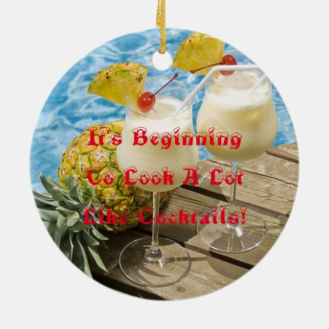 Adorno De Cerámica piña colada piña (Atrás)