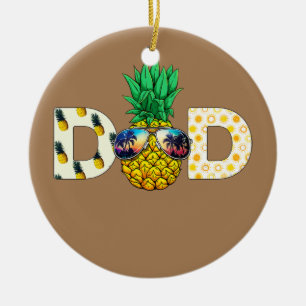 Adorno De Cerámica Piña divertida papá verano fruta tropical Hawaii