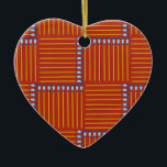 Adorno De Cerámica Pincel Crosshatch Red Beach Toalla<br><div class="desc">Pinceles con puntas de colores en un patrón cruzado contra un fondo rojo es un diseño único para artistas,  estudiantes de arte y profesores de regreso a la escuela,  cumpleaños y vacaciones.</div>