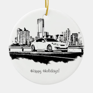 Adorno De Cerámica Pincel negro con disparo en el lado de la pareja