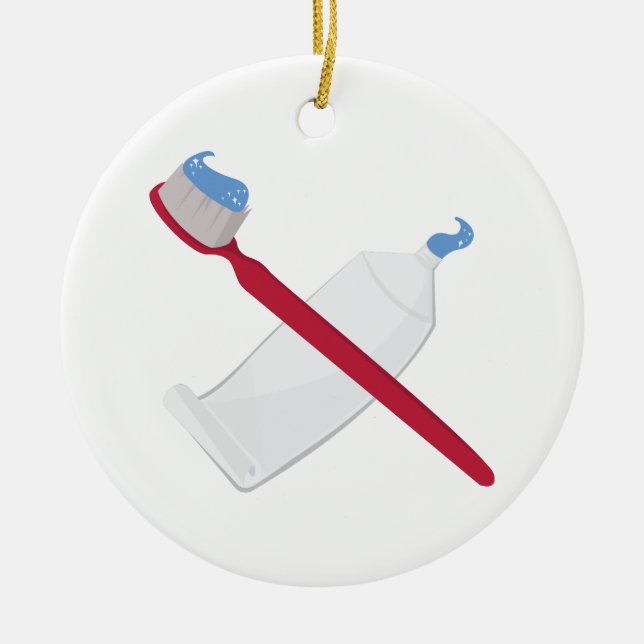 Adorno De Cerámica Pincel Y Pegar Dientes (Frente)