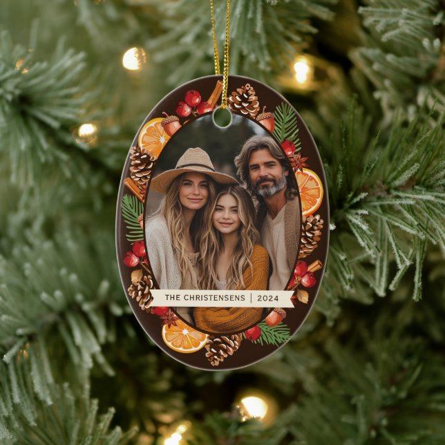 Adorno De Cerámica Pineconas Botánicas Rústicas Foto De Pino (Árbol)