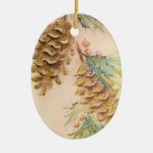 Pinecones de árbol de Navidad Sparkle Look Vintage