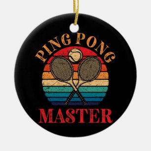 Adorno De Cerámica Ping Pong Master Table Tennis Paddle
