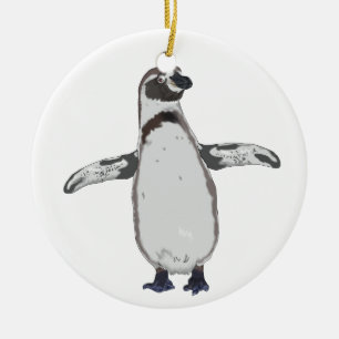Adorno De Cerámica Pingüino de Dibujos Animados