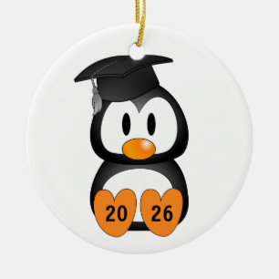 Adorno De Cerámica Pingüino de Graduación Personalizable