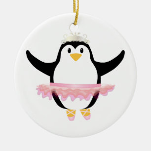 Adorno De Cerámica Pingüino de la bailarina