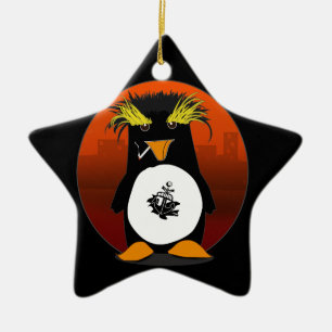 Adorno De Cerámica Pingüino de permiso en tierra personalizable