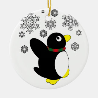 Adorno De Cerámica Pingüino del día de fiesta