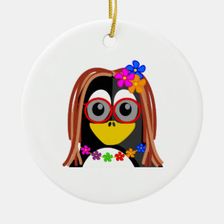 Adorno De Cerámica Pingüino del Hippie