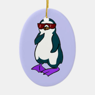 Adorno De Cerámica Pingüino fresco