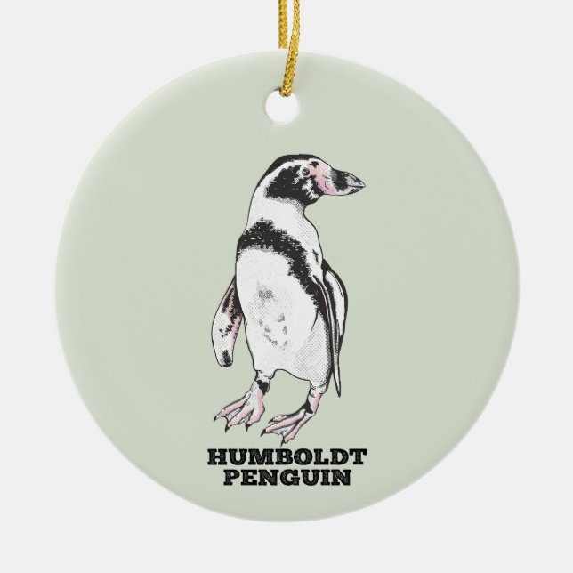 Adorno De Cerámica Pingüino Humboldt (Frente)