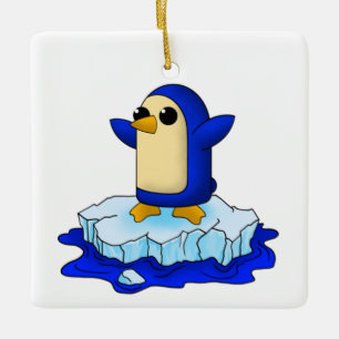 Adorno De Cerámica Pingüino lindo