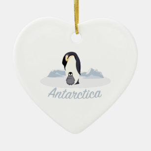 Adorno De Cerámica Pingüinos de la Antártida