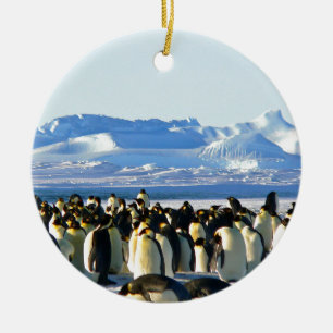 Adorno De Cerámica Pingüinos emperadores