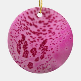 Adorno De Cerámica Pink Foxglove Petal Personalizado Cumpleaños