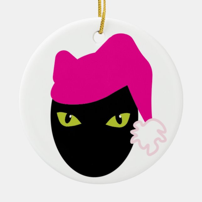 Adorno De Cerámica Pink Pussycat (Frente)