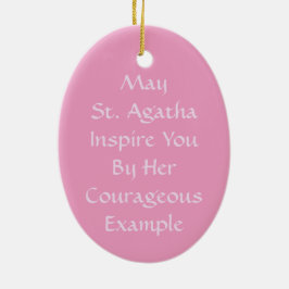 Adorno De Cerámica Pink St. Agatha (M 003)