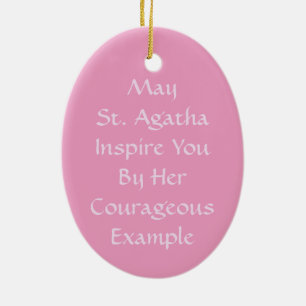 Adorno De Cerámica Pink St. Agatha (M 003)