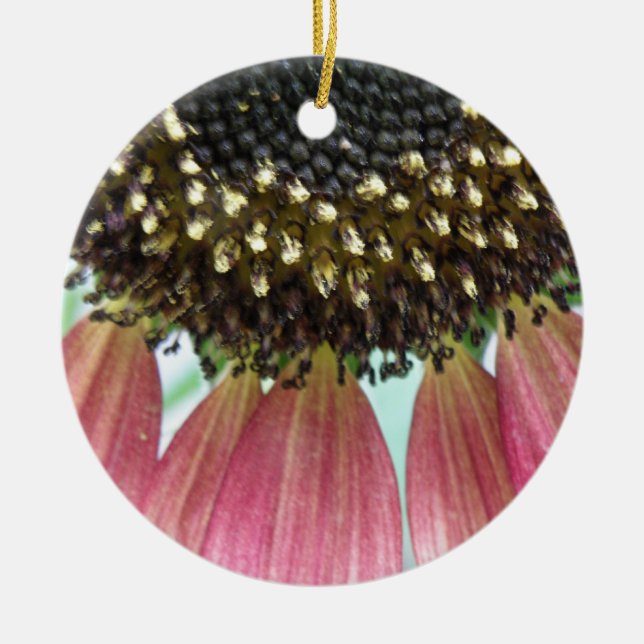 Adorno De Cerámica Pink Sunflower Custom Birthday (Frente)