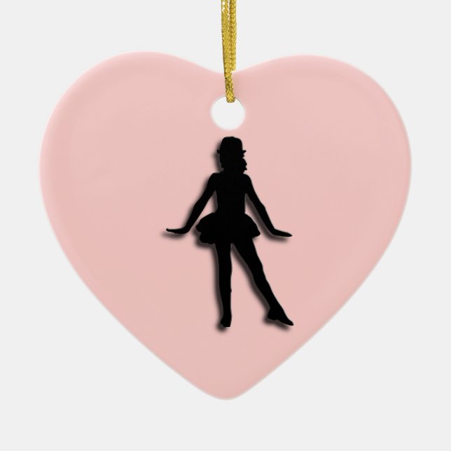 Adorno De Cerámica Pink Tap Dancer (Frente)