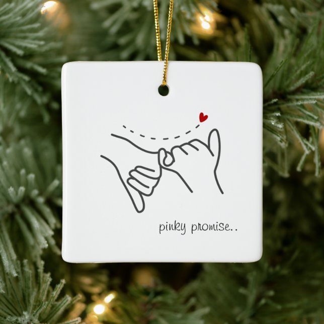 Adorno De Cerámica Pinky Promise (Árbol)
