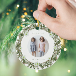 Adorno De Cerámica Pino muy morado y floral