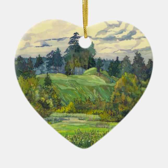 Adorno De Cerámica Pinos (Frente)