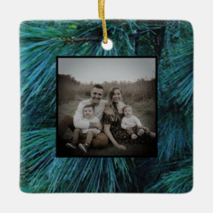 Adorno De Cerámica Pinos Rústicos bosques de pinos verdes evergreen