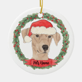 Adorno De Cerámica Pinscher Alemán Personalizado Navidad