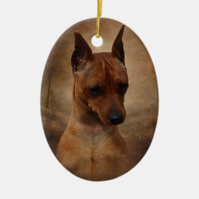 Adorno De Cerámica Pinscher miniatura (Frente)