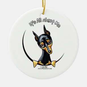 Adorno De Cerámica Pinscher miniatura IAAM