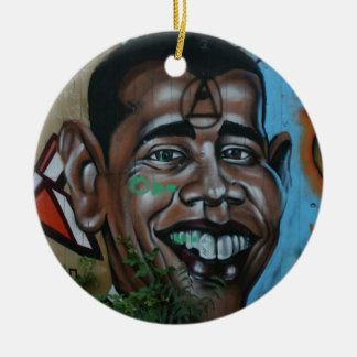 Adorno De Cerámica Pintada de Obama