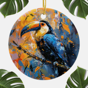 Adorno De Cerámica Pintado de aceite toscano negrita