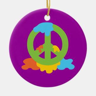 Adorno De Cerámica Pintado de paz