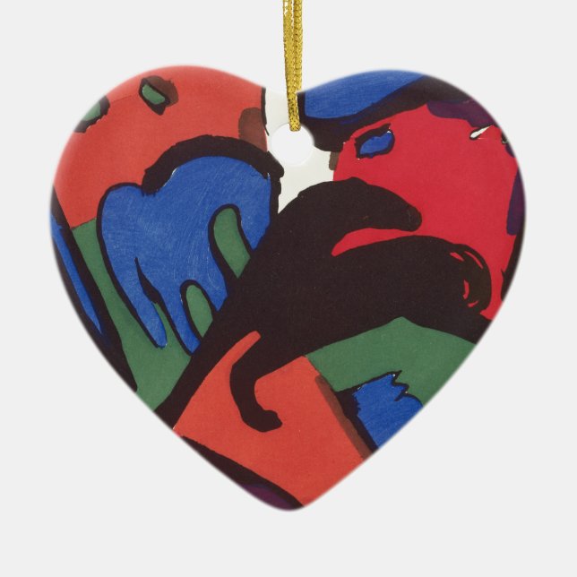 Adorno De Cerámica Pintado Wassily Kandinsky Franz Marc Blue Rider (Frente)