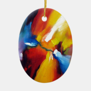 Adorno De Cerámica Pintura abstracta de expresionismo