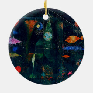 Adorno De Cerámica Pintura abstracta magia de peces de Paul Klee Arte