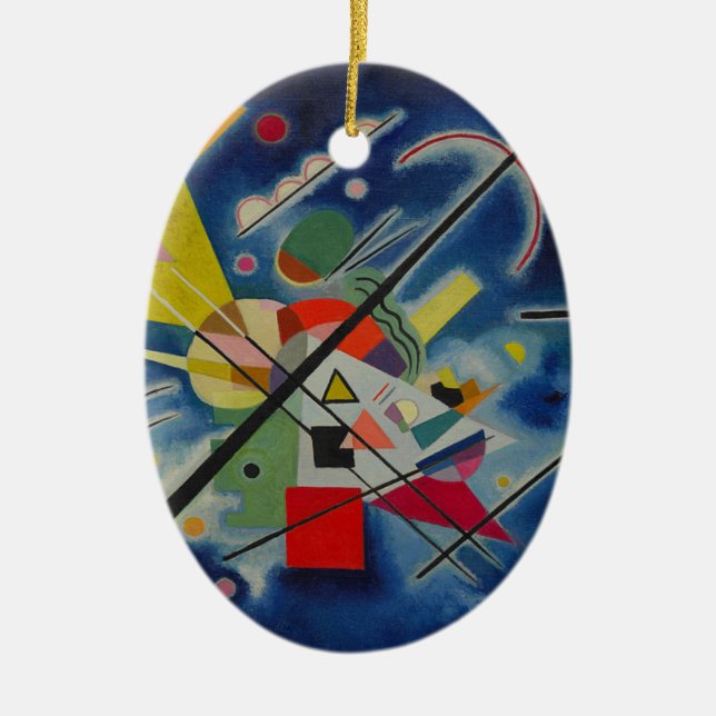 Adorno De Cerámica Pintura azul de Kandinsky (Frente)