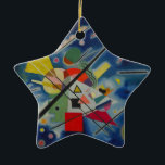Adorno De Cerámica Pintura azul de Kandinsky<br><div class="desc">Wassily Kandinsky,  considerado el padre del arte abstracto,  es uno de los artistas que ingresó a la literatura artística mundial con sus obras en Europa. Sus obras,  que aparecieron con formas regulares en el pasado,  han inspirado las irregulares obras de artistas abstractos recientes a lo largo del tiempo.</div>