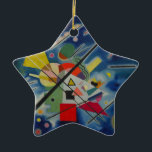 Adorno De Cerámica Pintura azul de Kandinsky<br><div class="desc">Wassily Kandinsky,  considerado el padre del arte abstracto,  es uno de los artistas que ingresó a la literatura artística mundial con sus obras en Europa. Sus obras,  que aparecieron con formas regulares en el pasado,  han inspirado las irregulares obras de artistas abstractos recientes a lo largo del tiempo.</div>