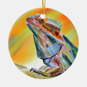 Adorno De Cerámica Pintura barbuda cromática de Digitaces del dragó