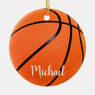Adorno De Cerámica Pintura de baloncesto tu nombre Personalizado